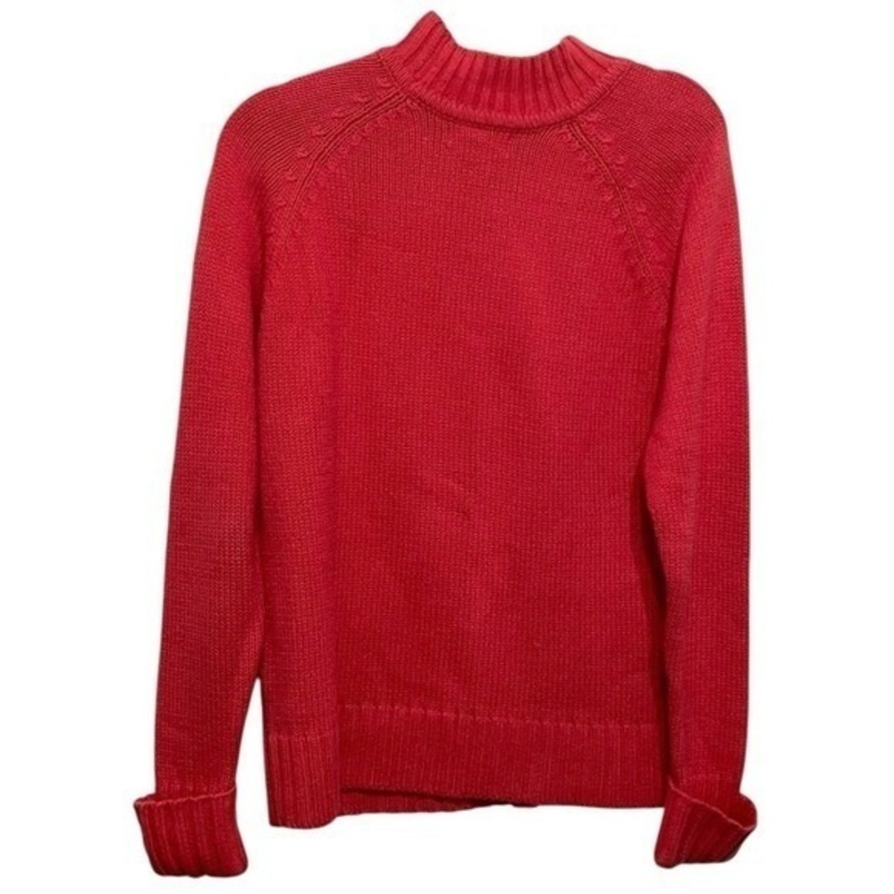 Crossroads Turtleneck Sweater Size Large Red Elegant *READ*